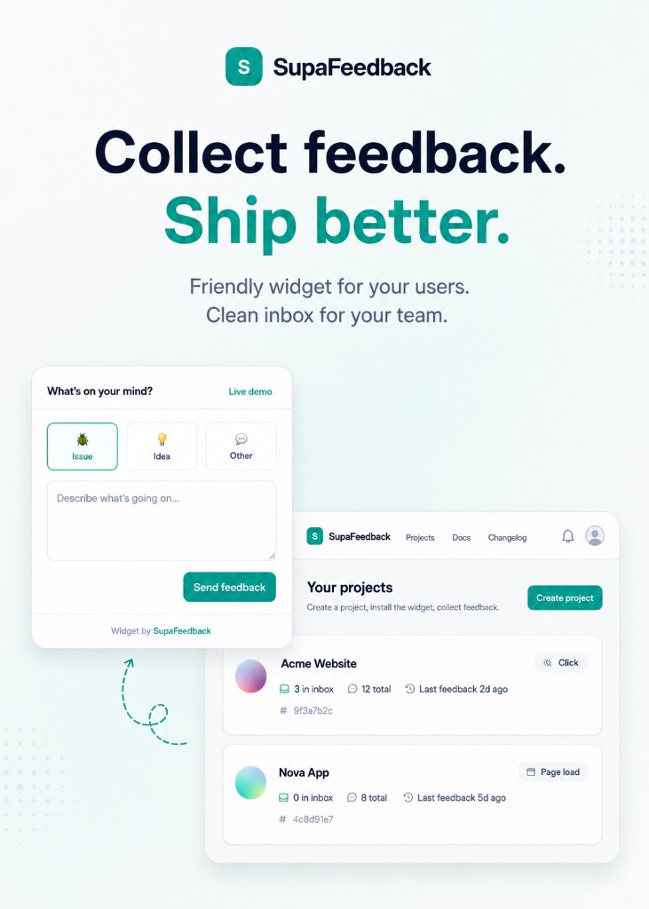 SupaFeedback preview